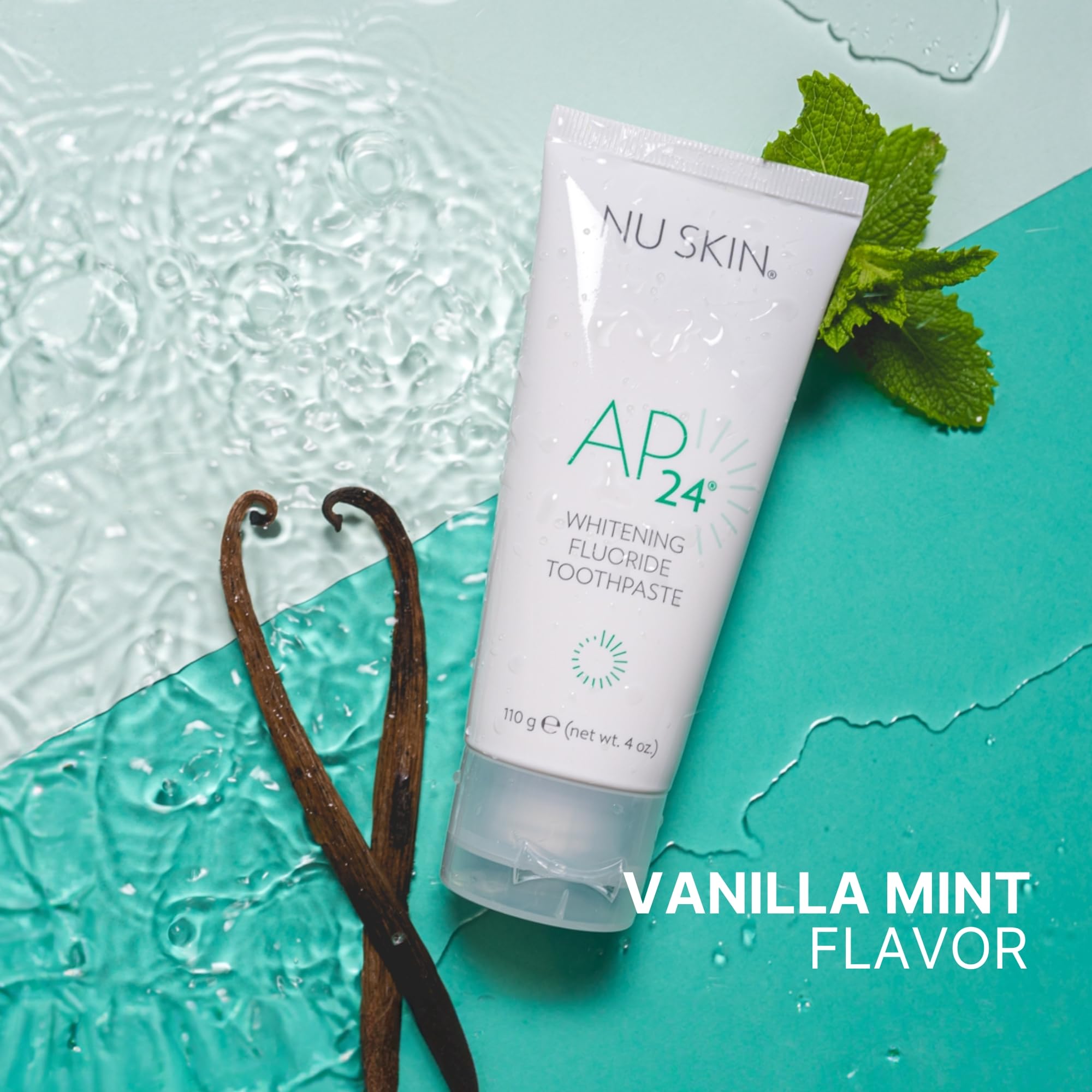 Compact Nu Skin AP24 box and tube ideal for daily travel.