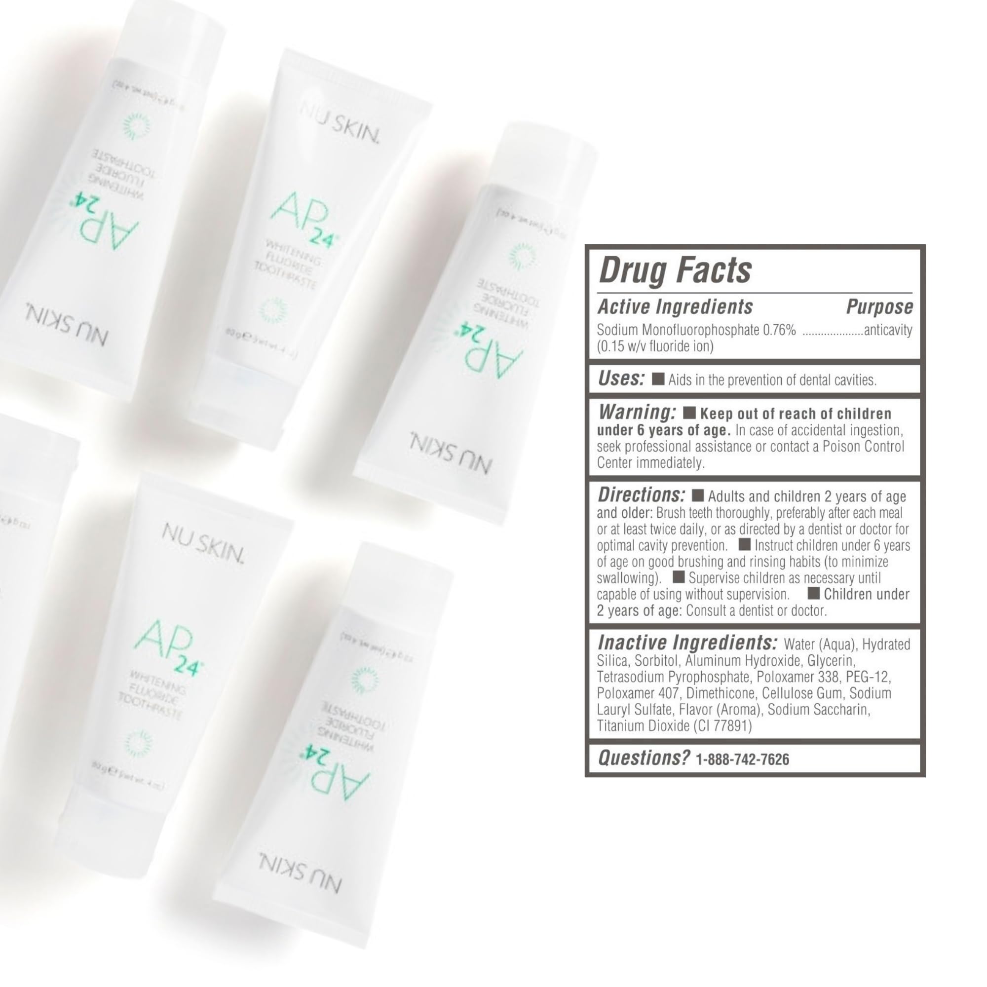 AP24 enamel-safe formula shown as a gentle whitening option for enamel care.