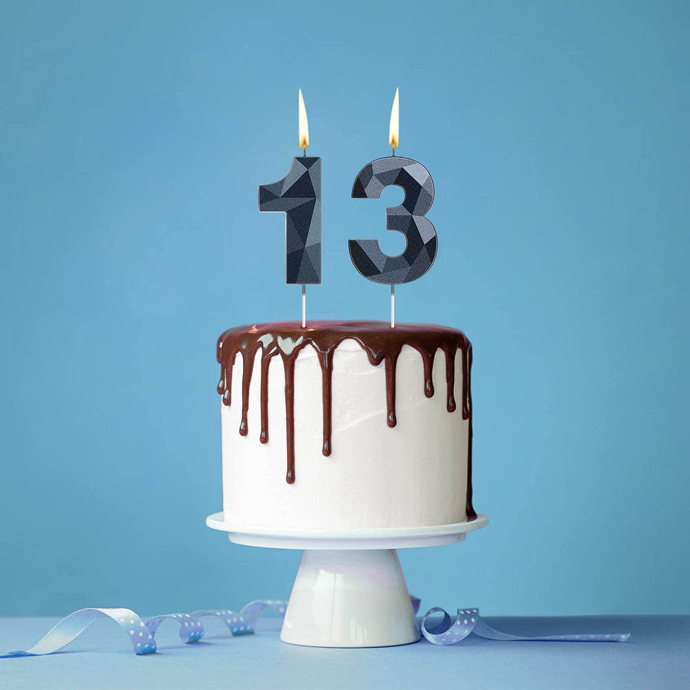 Nuanchu black number 13 cake topper enhances desserts with elegance.