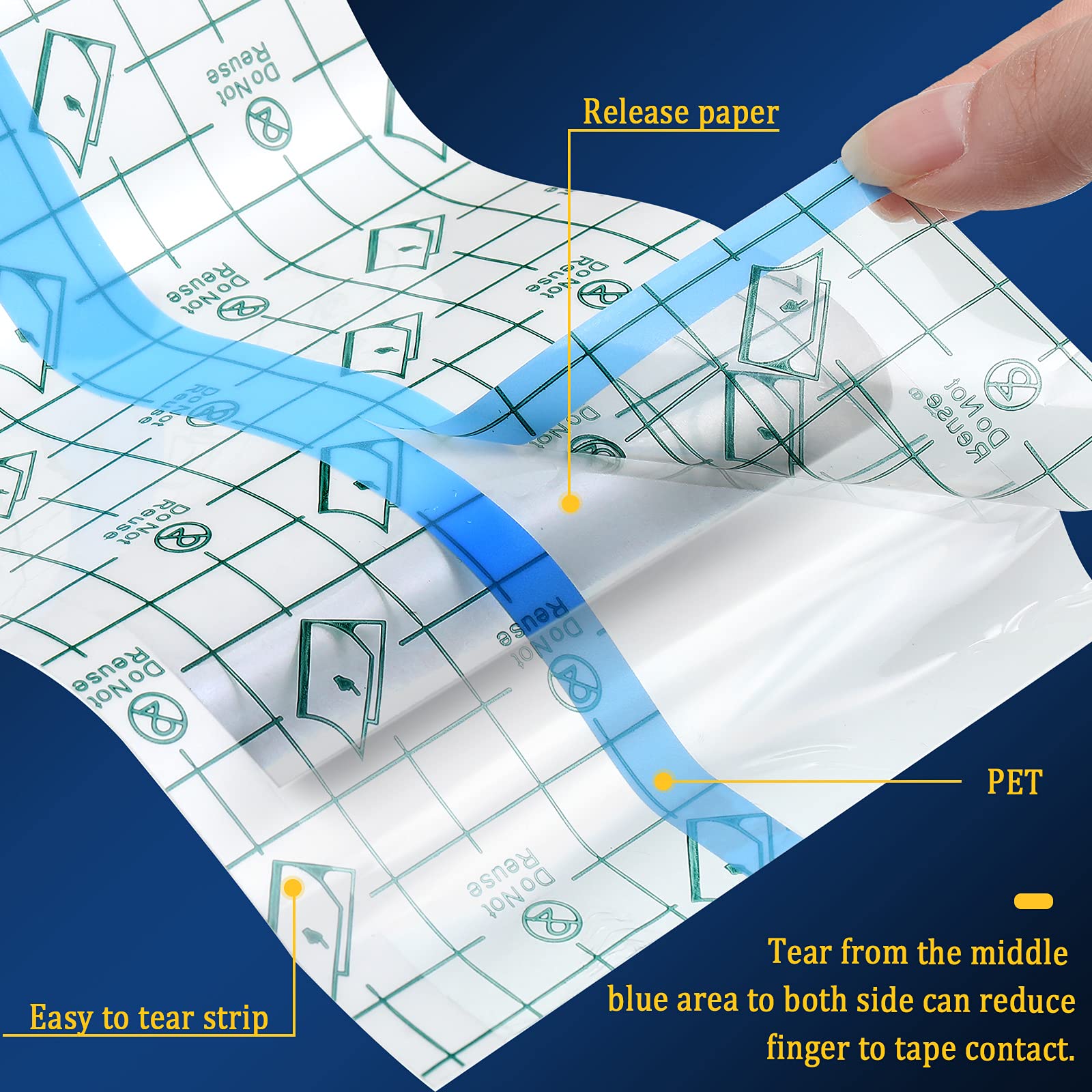 Nuanchu tattoo bandage clear film outer layer keeps tattoo visible and protected.