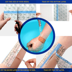 Nuanchu tattoo bandage waterproof 6in roll offers extended coverage with secure adhesion.