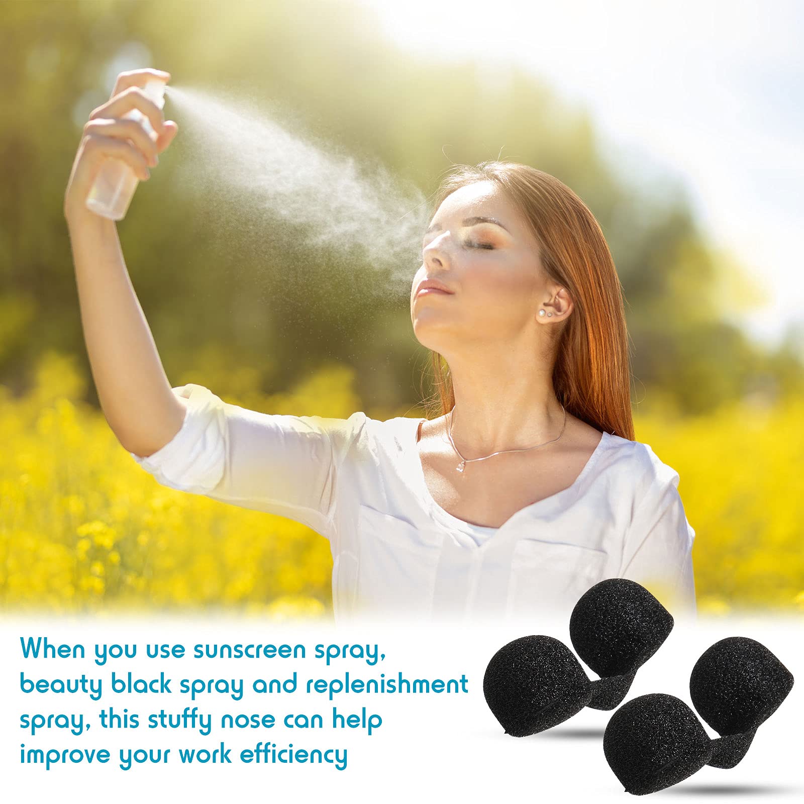 Universal-fit Nuanchu nose filters adapt to most nostril sizes.