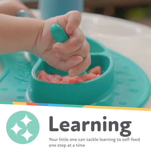 Nuby Baby's First Spoons easy grip design, promotes independent eating.