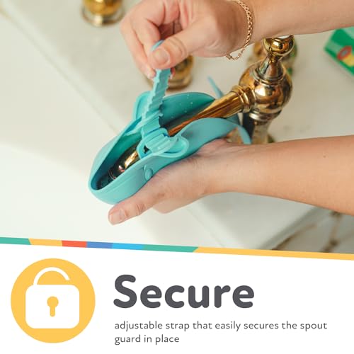 Nuby Bathtub Safety Spout Guard Dolphin side view shows slim profile for faucet clearance