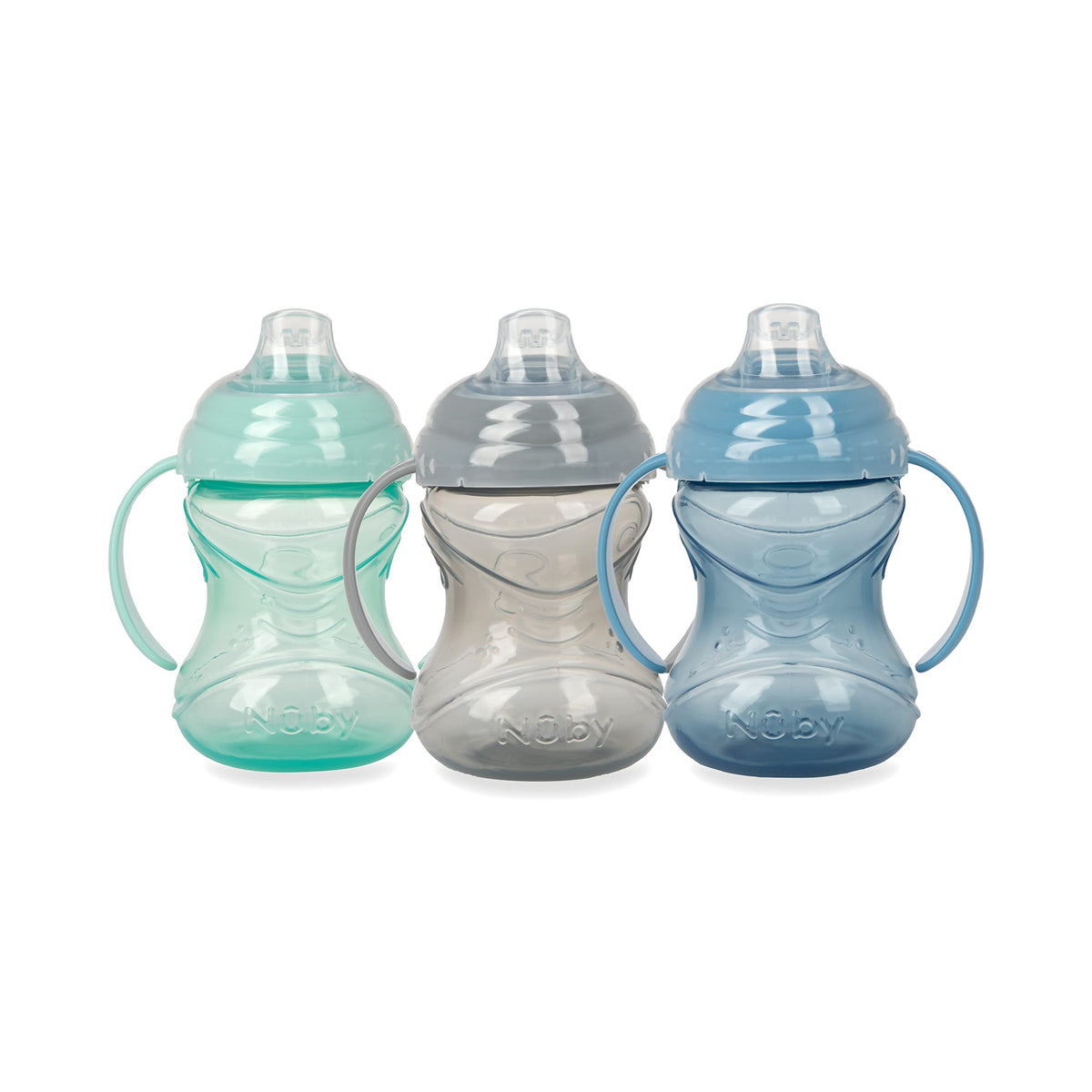Nuby Clik-It soft spout cup blue with leak-resistant design for mess-free sipping