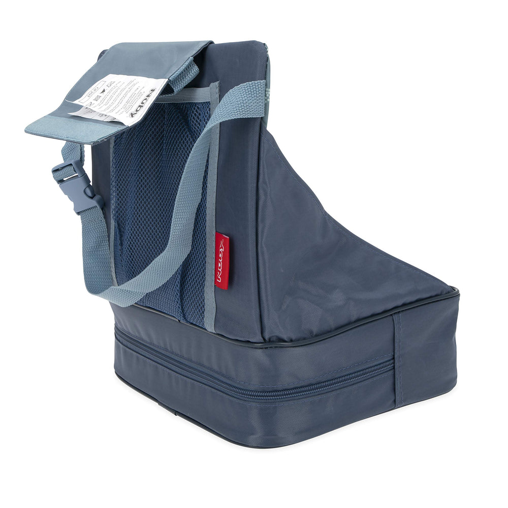 Nuby Easy Go Booster Seat pocket provides quick-access storage.