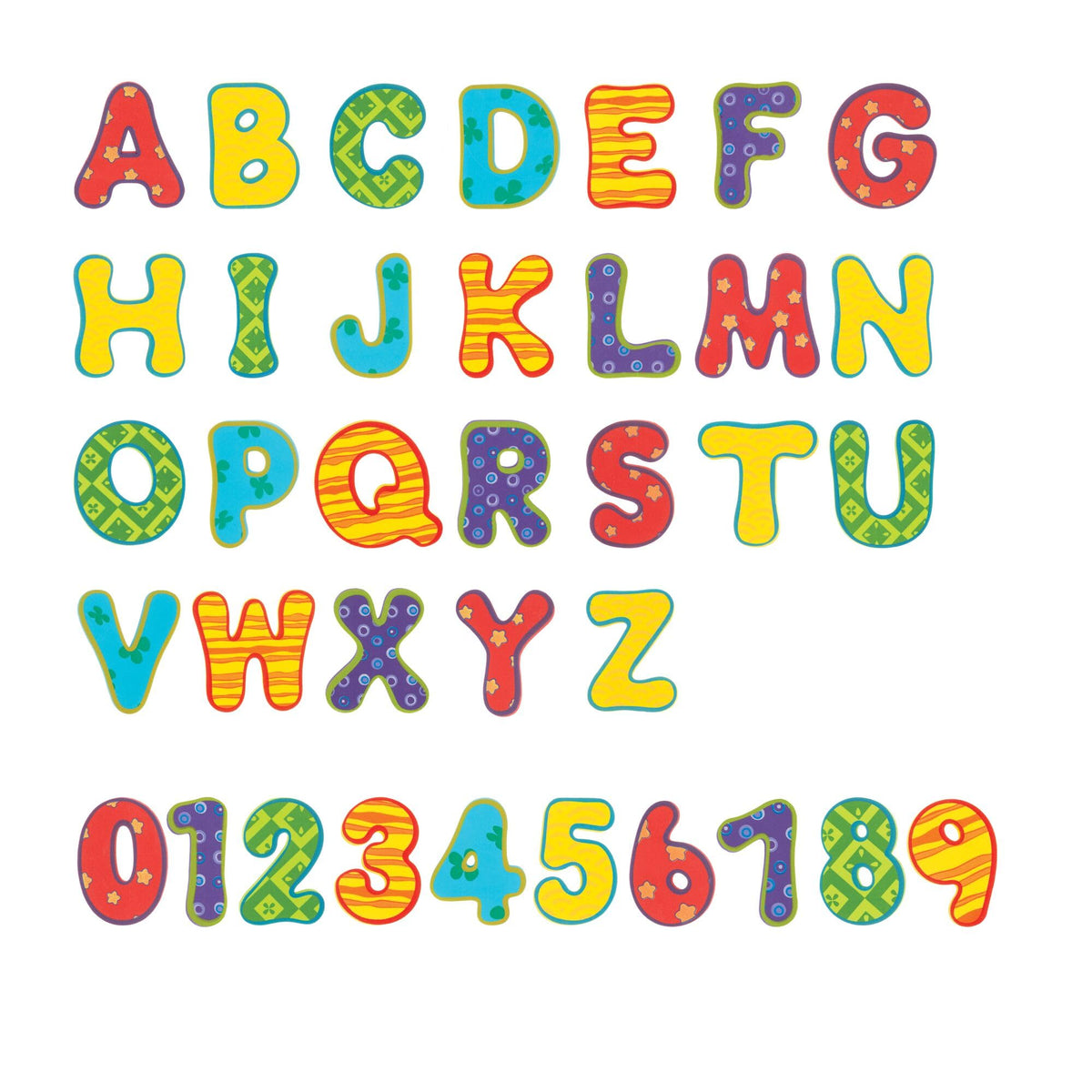 Nuby floating alphabet and number set in full view for bath time learning