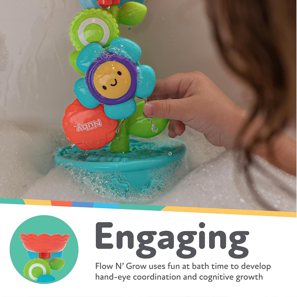 Nuby Flow N' Grow garden bath toy wheels support fine motor motion
