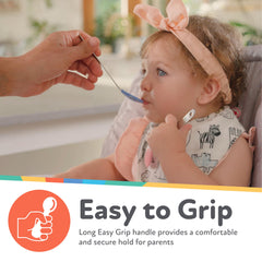 Nuby Hot Safe Spoons reusable design reduces waste in daily meals.