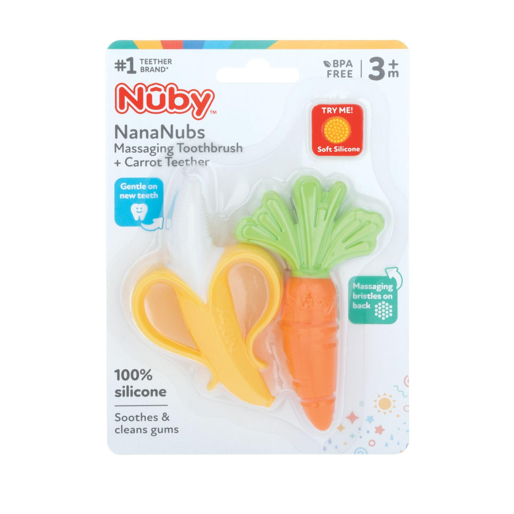 Nuby NanaNubs soft silicone material close-up