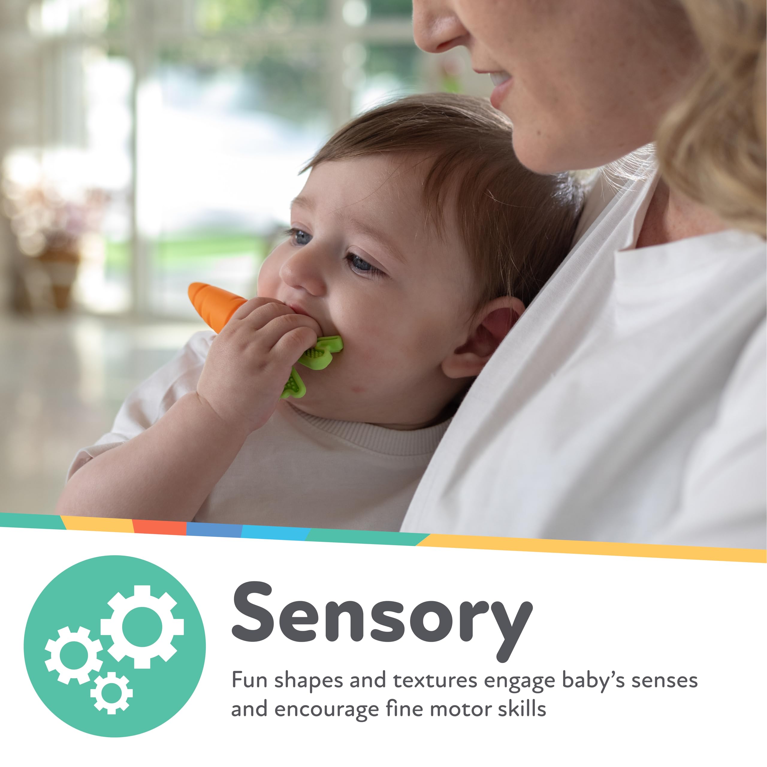 Nuby NanaNubs teether handheld design for little hands