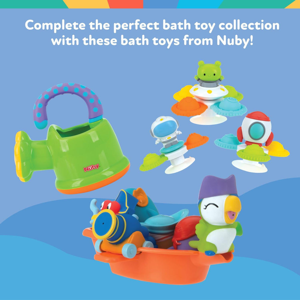 Grip-friendly textures help little hands hold and manipulate the octopus and rings.