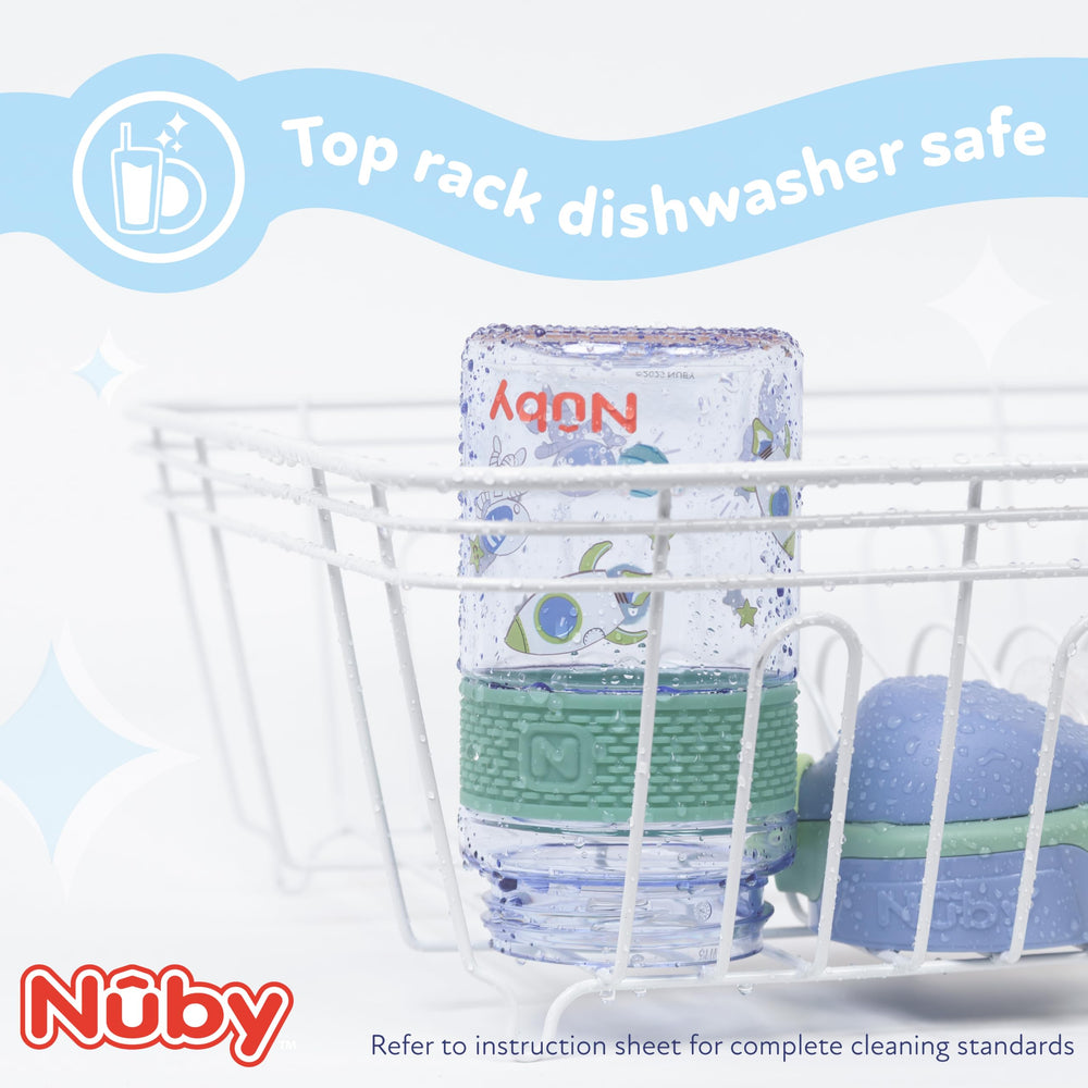 Nuby Thirsty Kids Flip-It Bolt cup durable base resists drops.