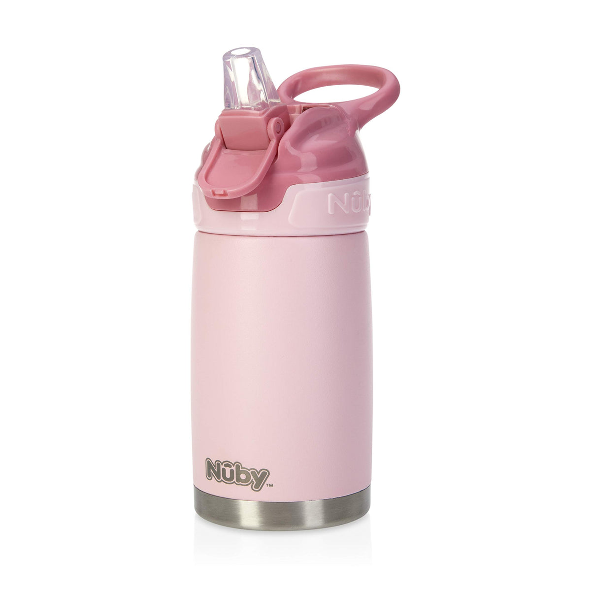Nuby Thirsty Kids no-spill Flip-It cup 10oz pink for on the go