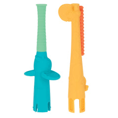 Nuby Tube Teether Elephant in soft silicone easing gentle gums
