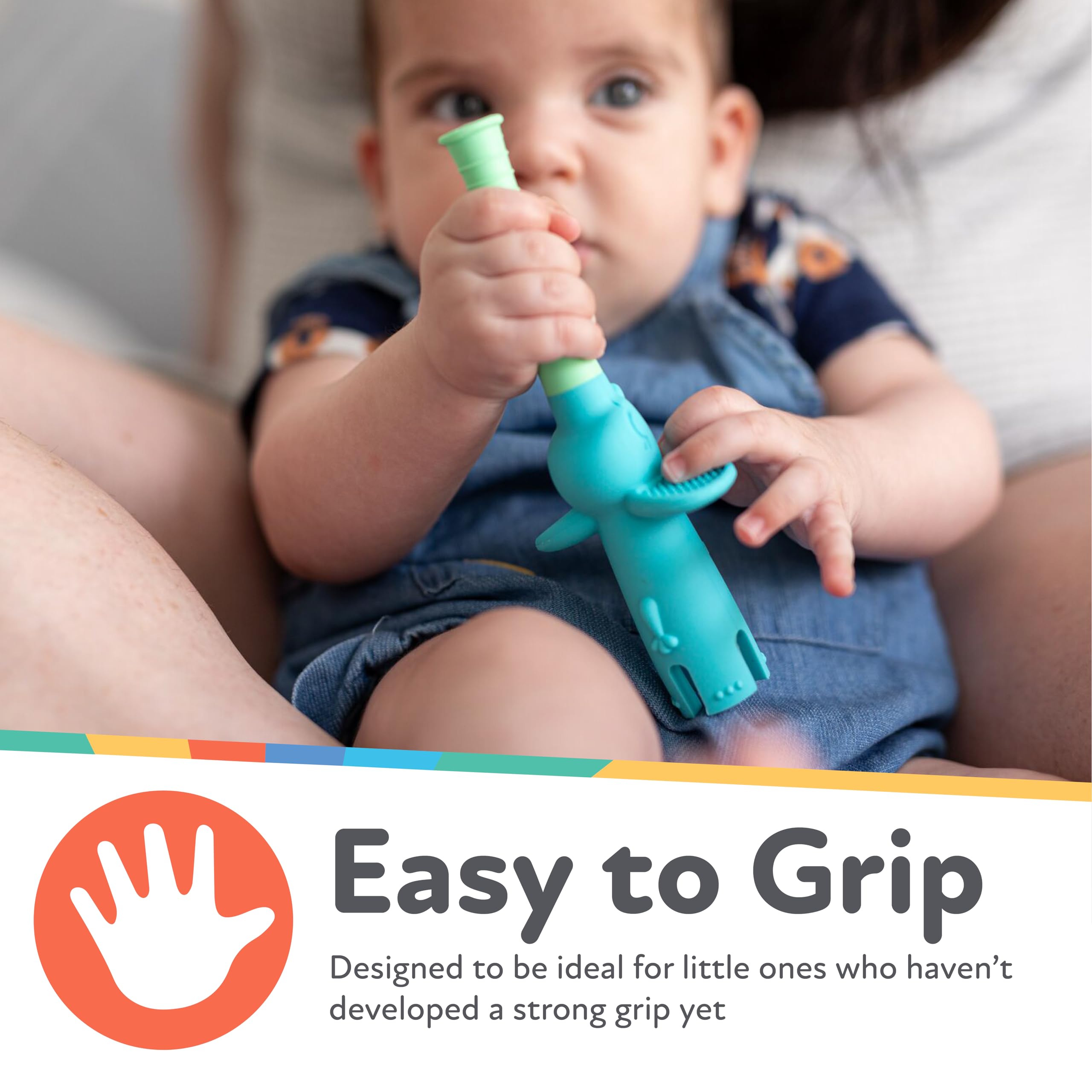 Nuby Tube Teether with multi-texture silicone for varied sensations