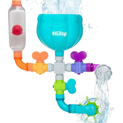 Nuby Wacky Water Works pipes bath toy with interactive flow promotes hand-eye coordination during bath time
