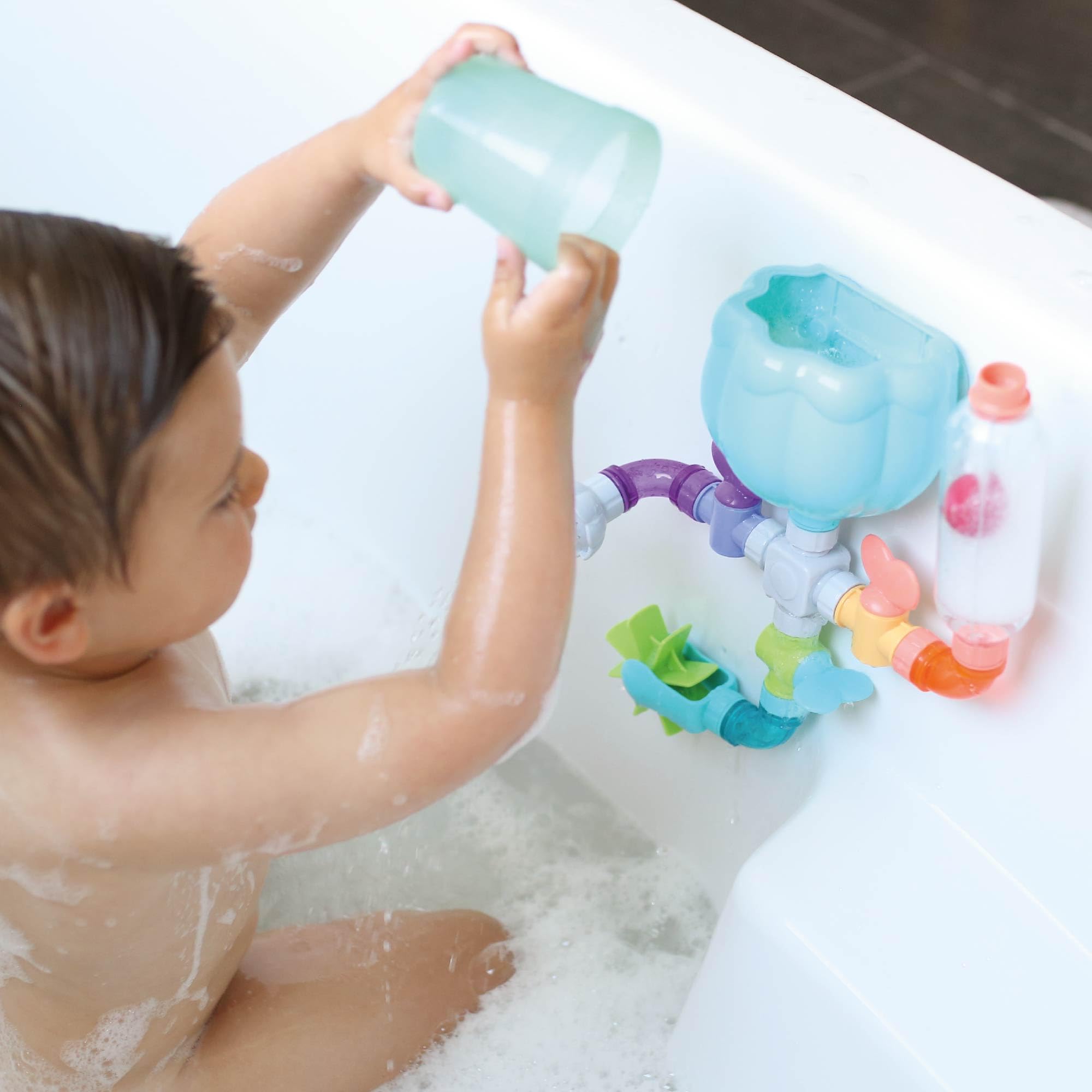 Nuby Wacky Water Works supports kid-led play by letting children control water flow and outcomes