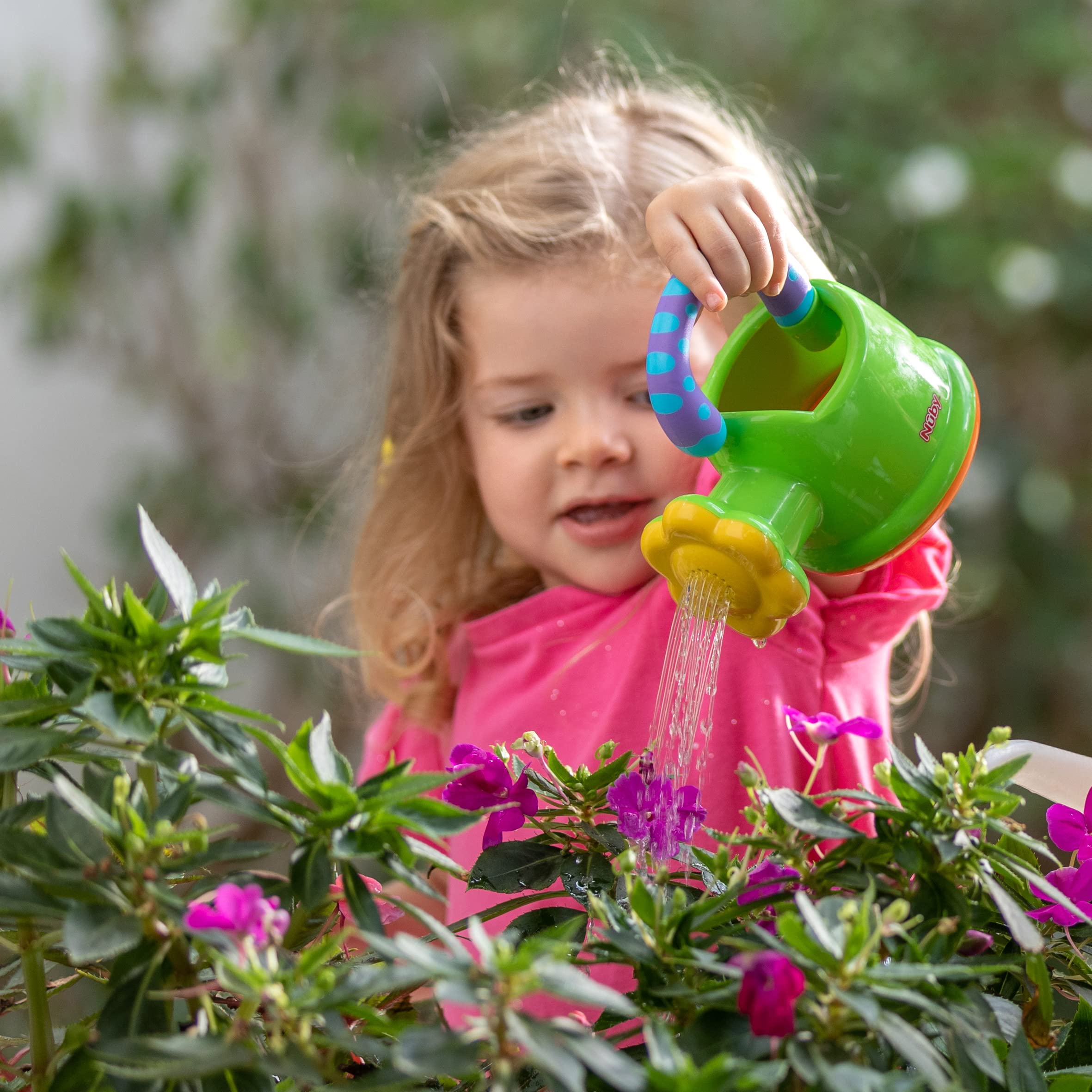 Nuby watering can bath toy safety-tested design for families