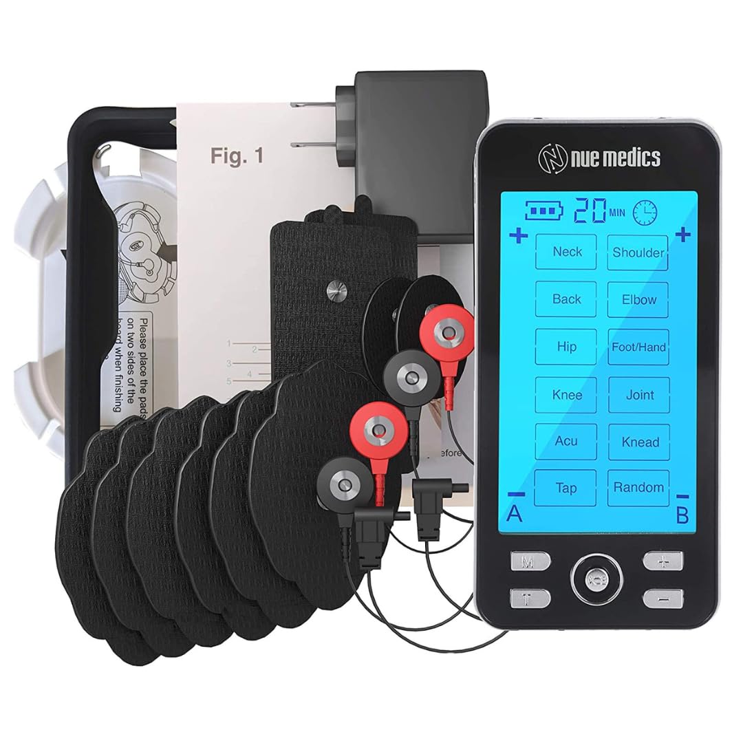 NueMedics Tens 24 charger and wall adapter for home use.