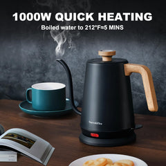 Nueve&Five gooseneck kettle auto shutoff for safe brewing