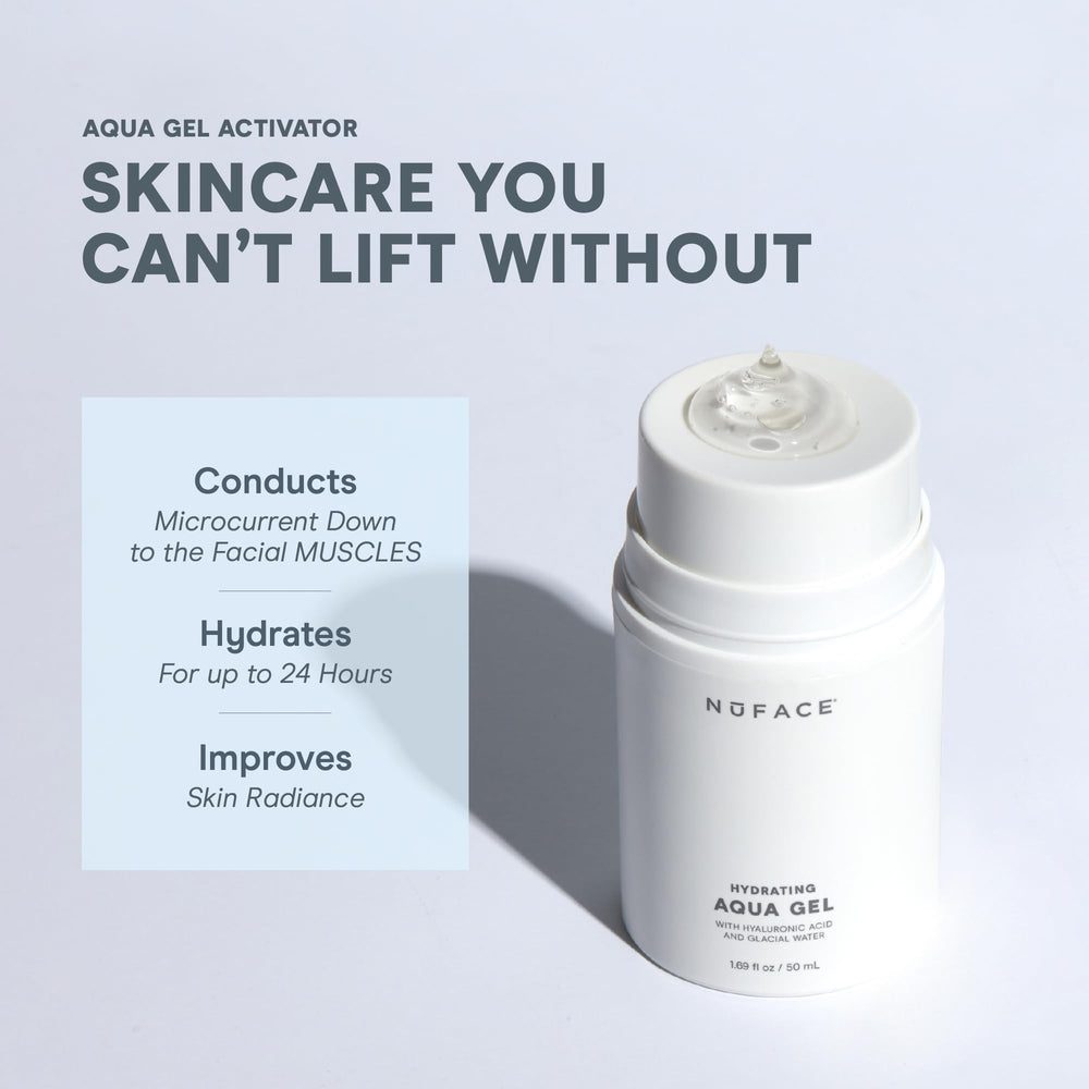 NuFACE Aqua Gel Activator pump for easy, even gel dispensing during facial routines