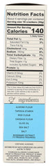 Nufs Sea Salt Crispy Crackers back view with packaging and serving ideas