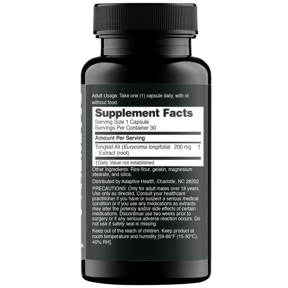 Close-up of Nugenix Essentials Tongkat Ali capsules emphasizing premium extract