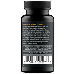 Nugenix Essentials Tribulus capsules arranged for a high-potency routine.