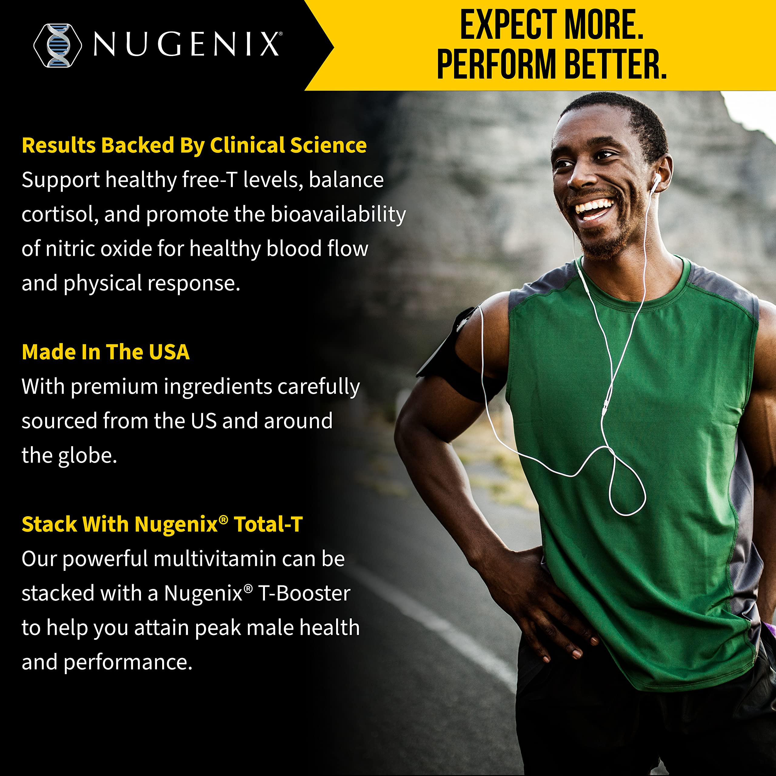 Nugenix pills on neutral surface for daily well-being routine