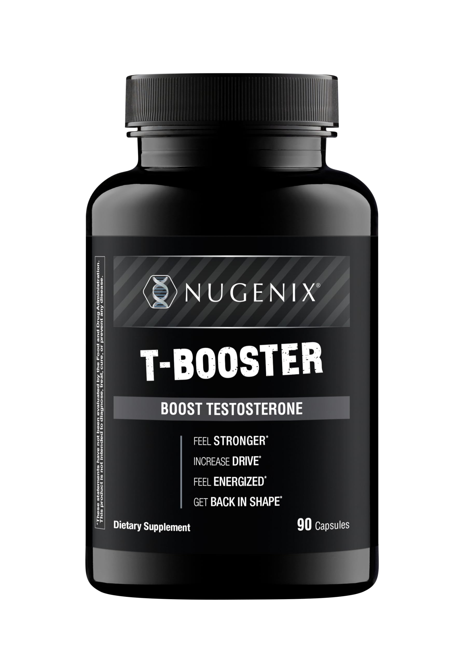 Nugenix T Booster bottle front emphasizes performance support for men