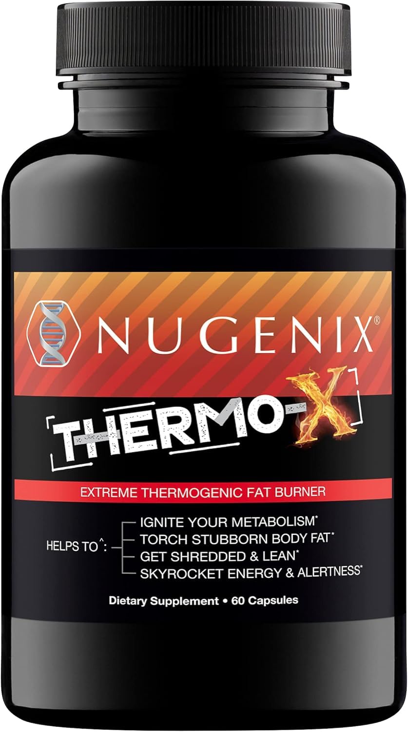 Nugenix Thermo-X bottle front for daily fat-burning support.