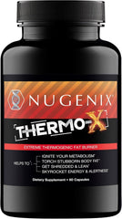 Nugenix Thermo-X bottle front for daily fat-burning support.