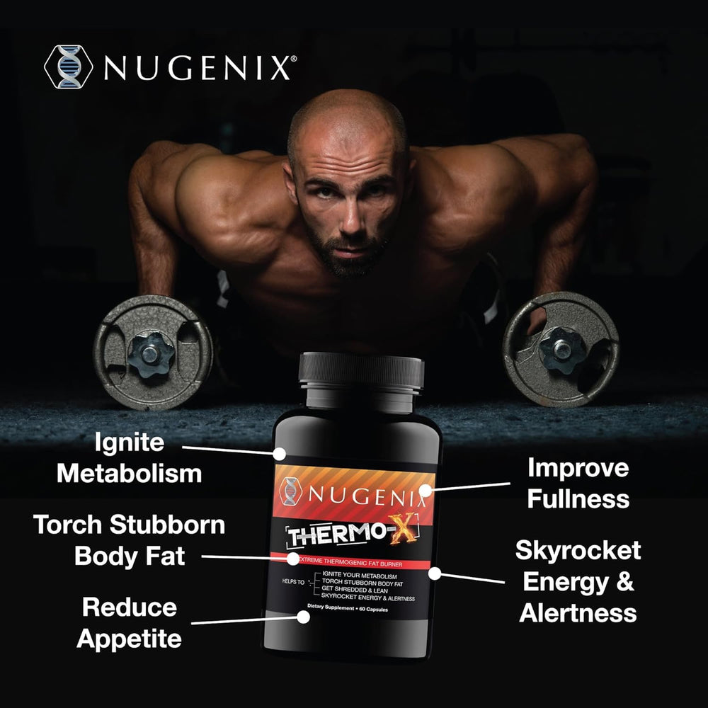 Nugenix Thermo-X capsules in hand, easy daily supplement form.