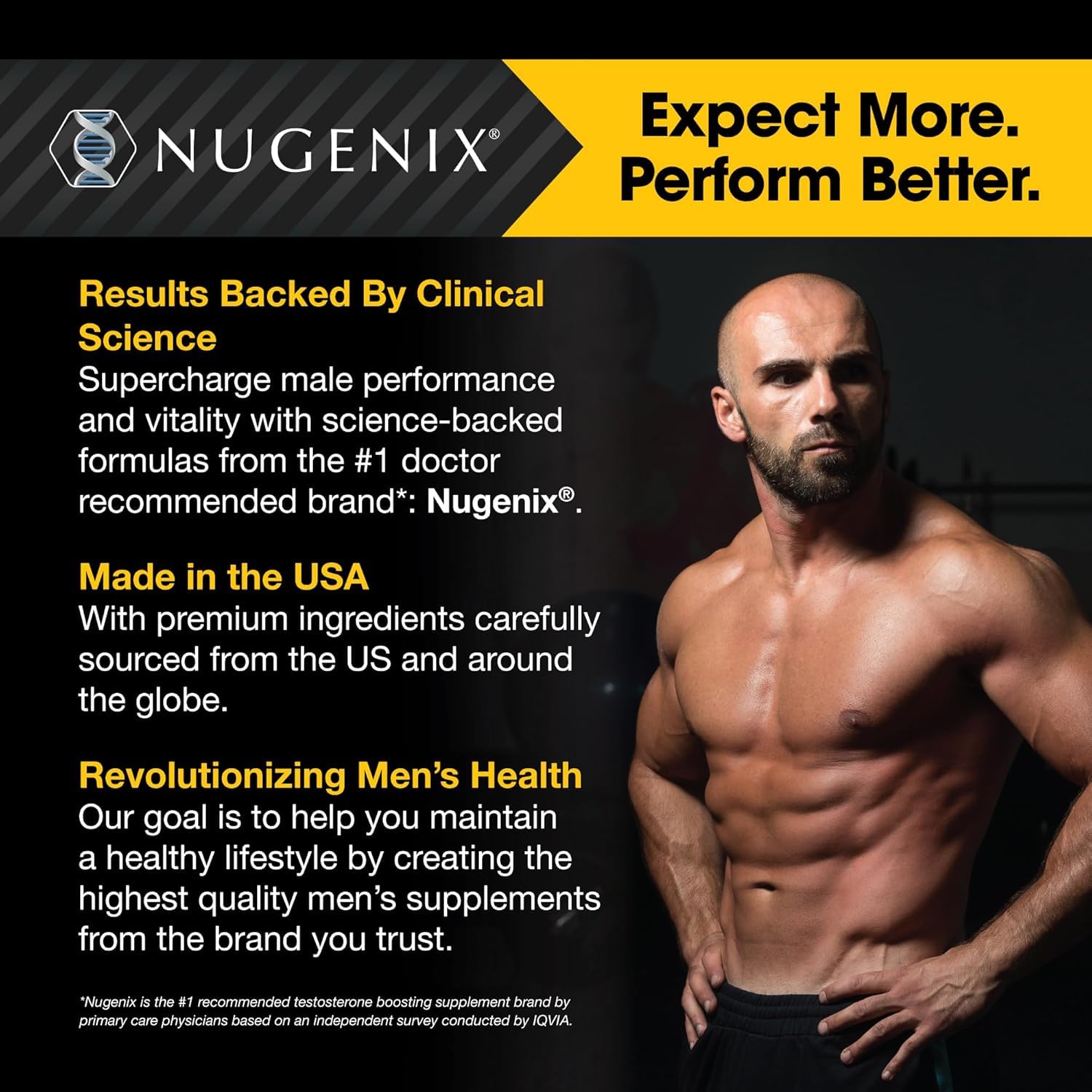 Nugenix Thermo-X packaging shows USA-made GMP-compliant production.