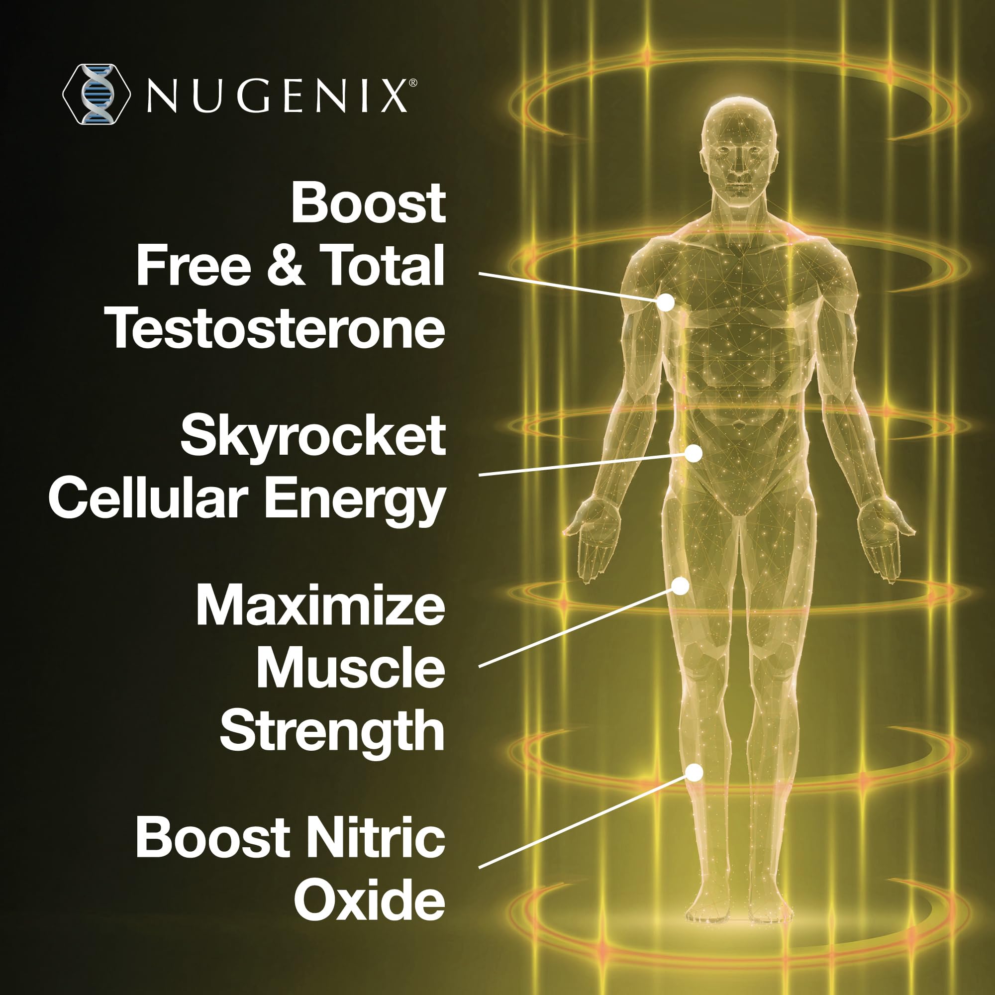 Nugenix Total-T2 ElevATP symbol representing cellular energy boost potential.