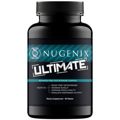 Nugenix Ultimate bottle front for daily workout support.