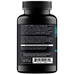Nugenix Ultimate bottle label closeup shows quality ingredients.