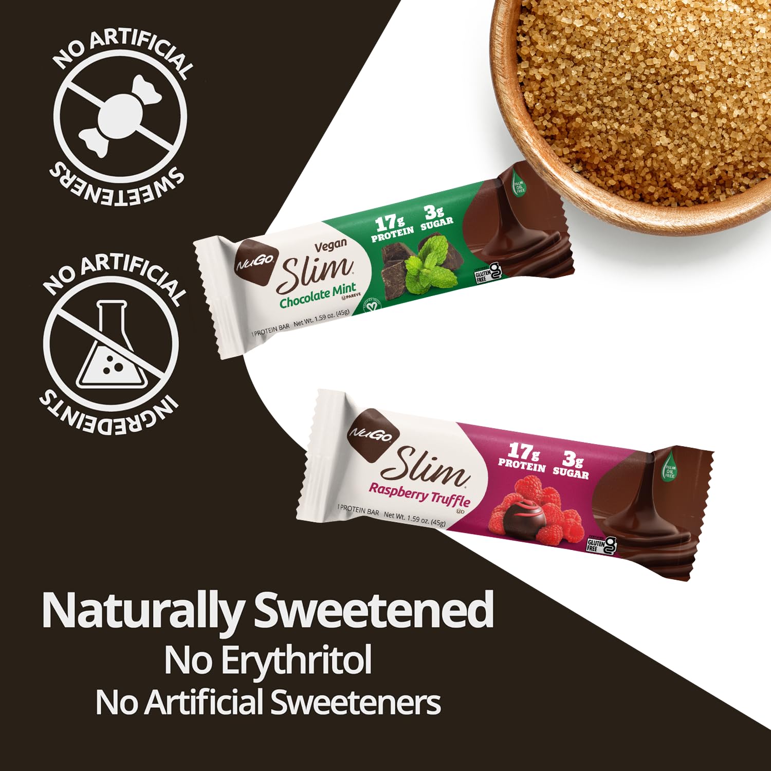 NuGo Slim high fiber 6g supports fullness without a sugar crash.