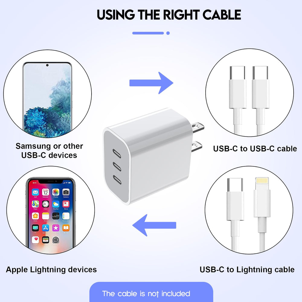Nuinno compact travel charger block fits in a pocket.