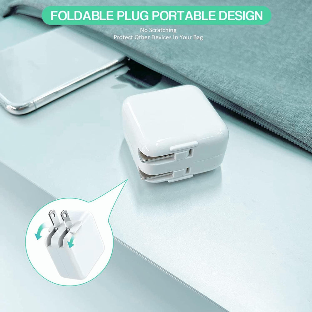 Nuinno pack includes 12W charger block and 10ft Lightning cable for versatility.