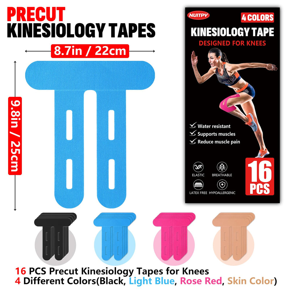 NUITPY knee tape four colors pack for versatile styling and fit