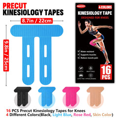 NUITPY knee tape four colors pack for versatile styling and fit