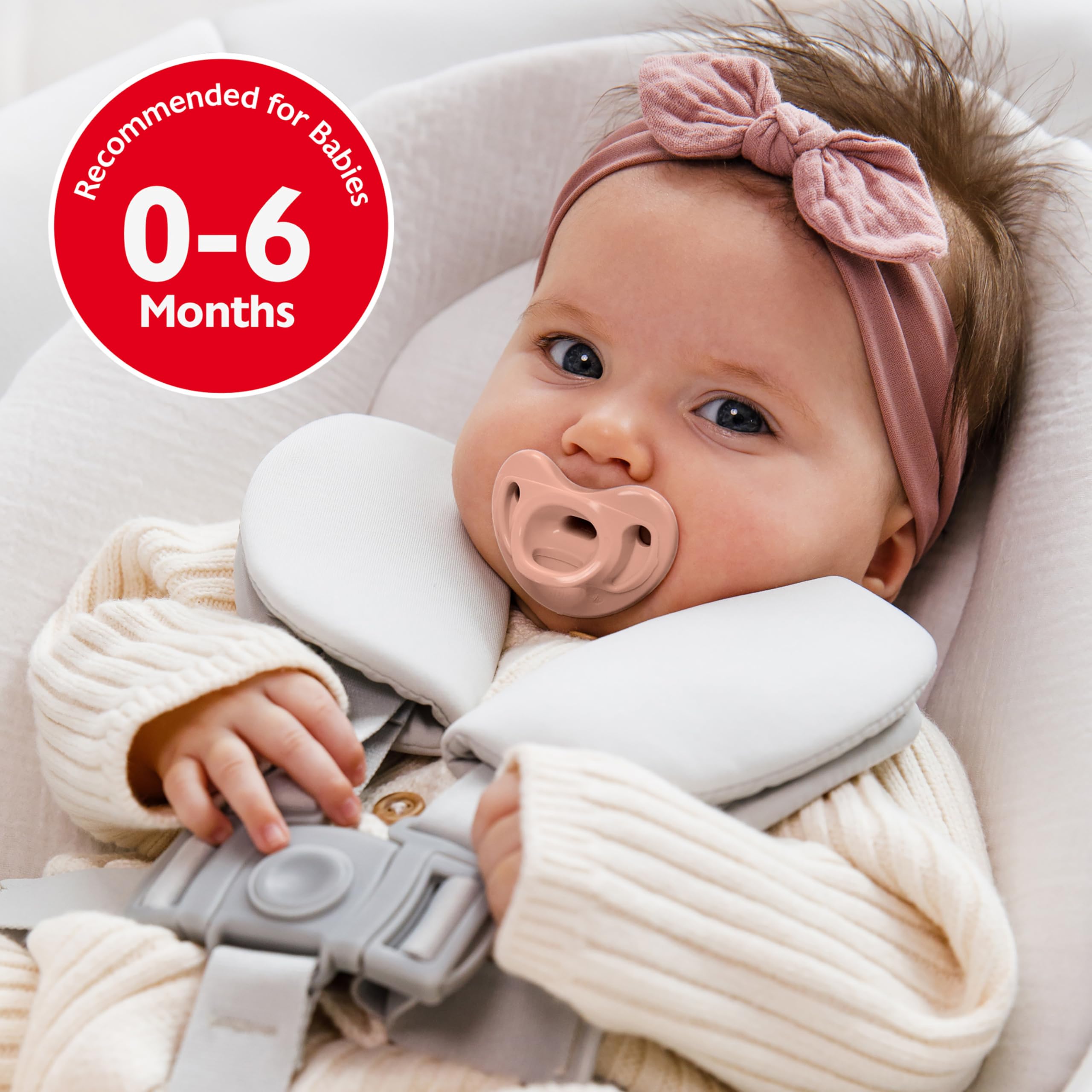 NUK 100% silicone material feels soft yet durable for daily use.