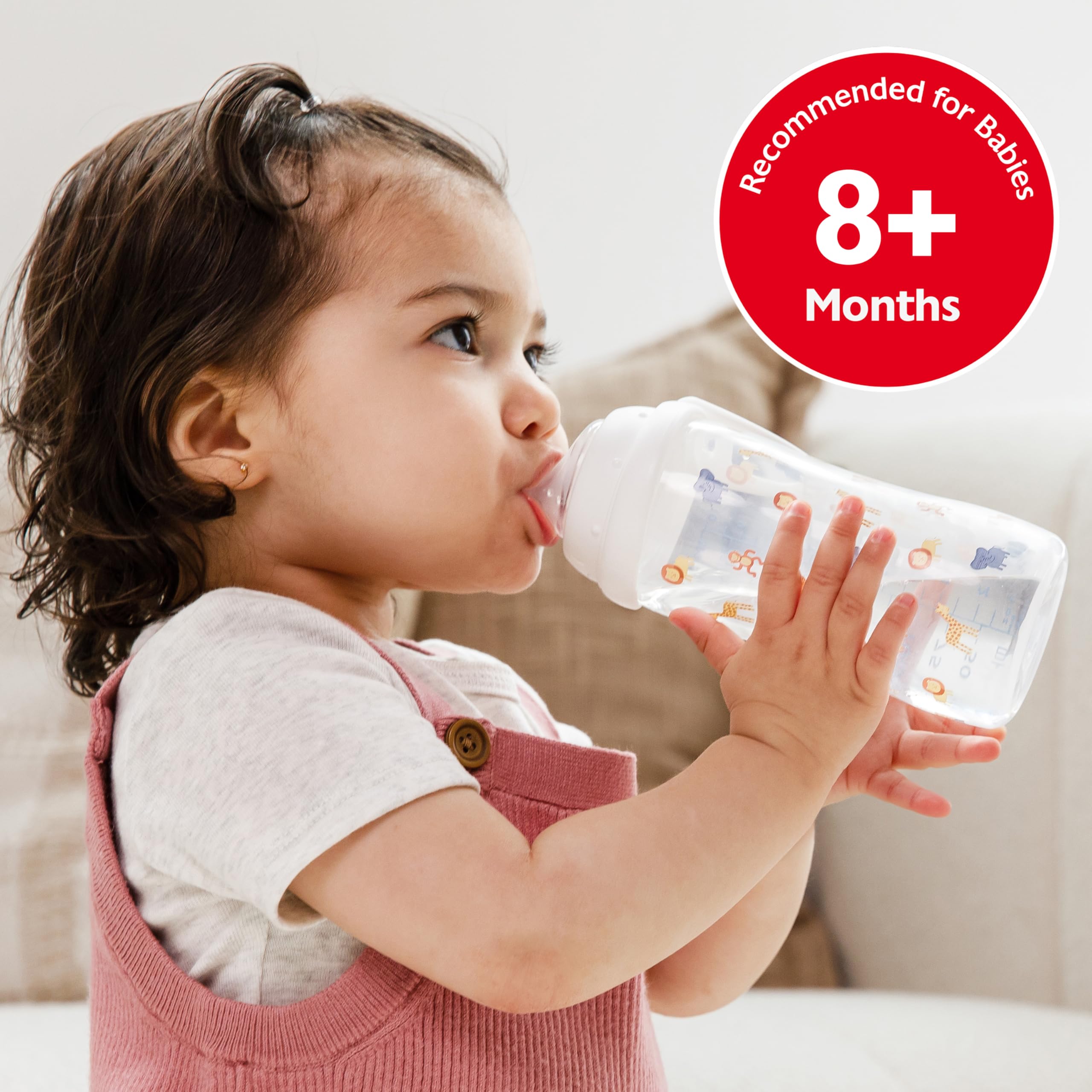 NUK Active Cup spill-proof spout protects messes during meals and travel