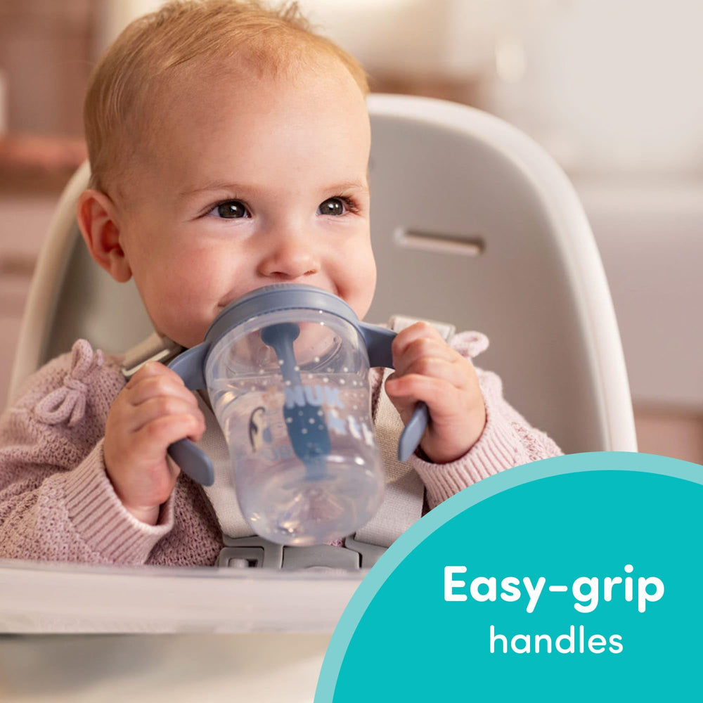 NUK BPA-free dishwasher-safe cup for safe cleaning.