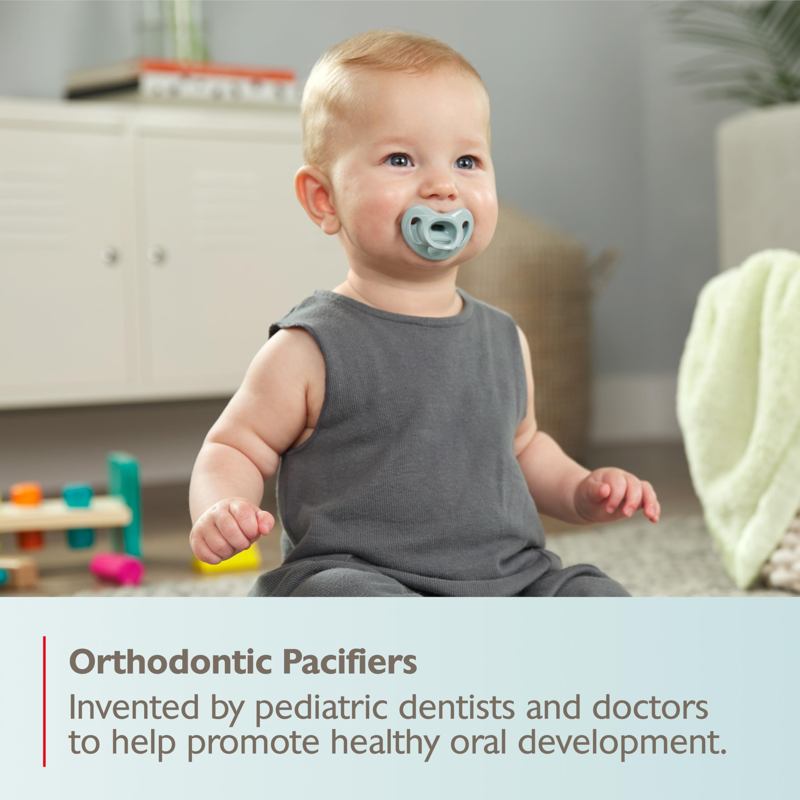 NUK Comfy pacifier size 6-18 months shown as next-stage option