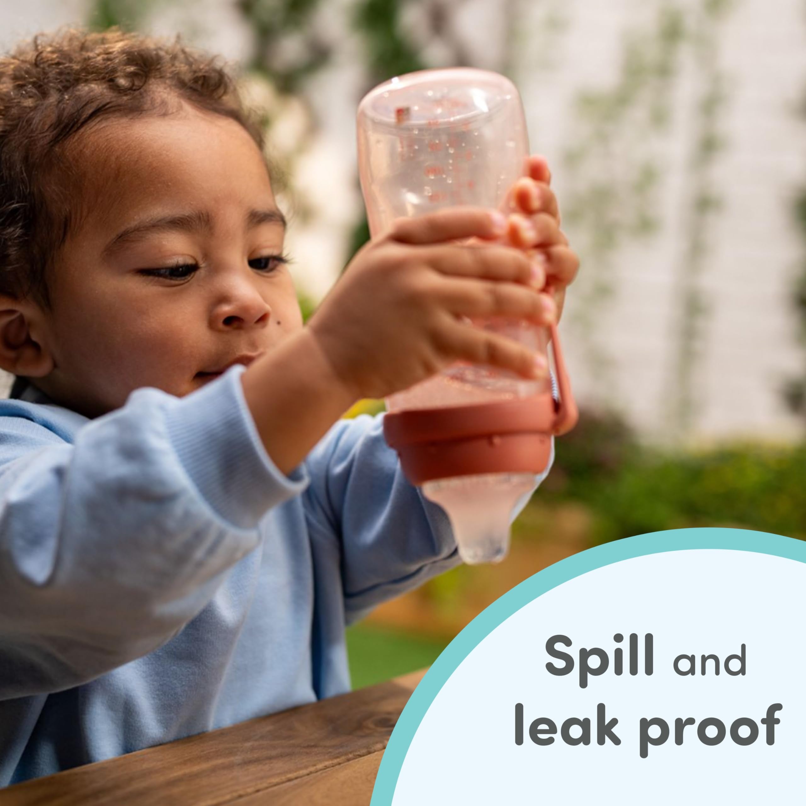 NUK First Choice Active Cup 2.0 leak-proof design minimizes spills during playtime.
