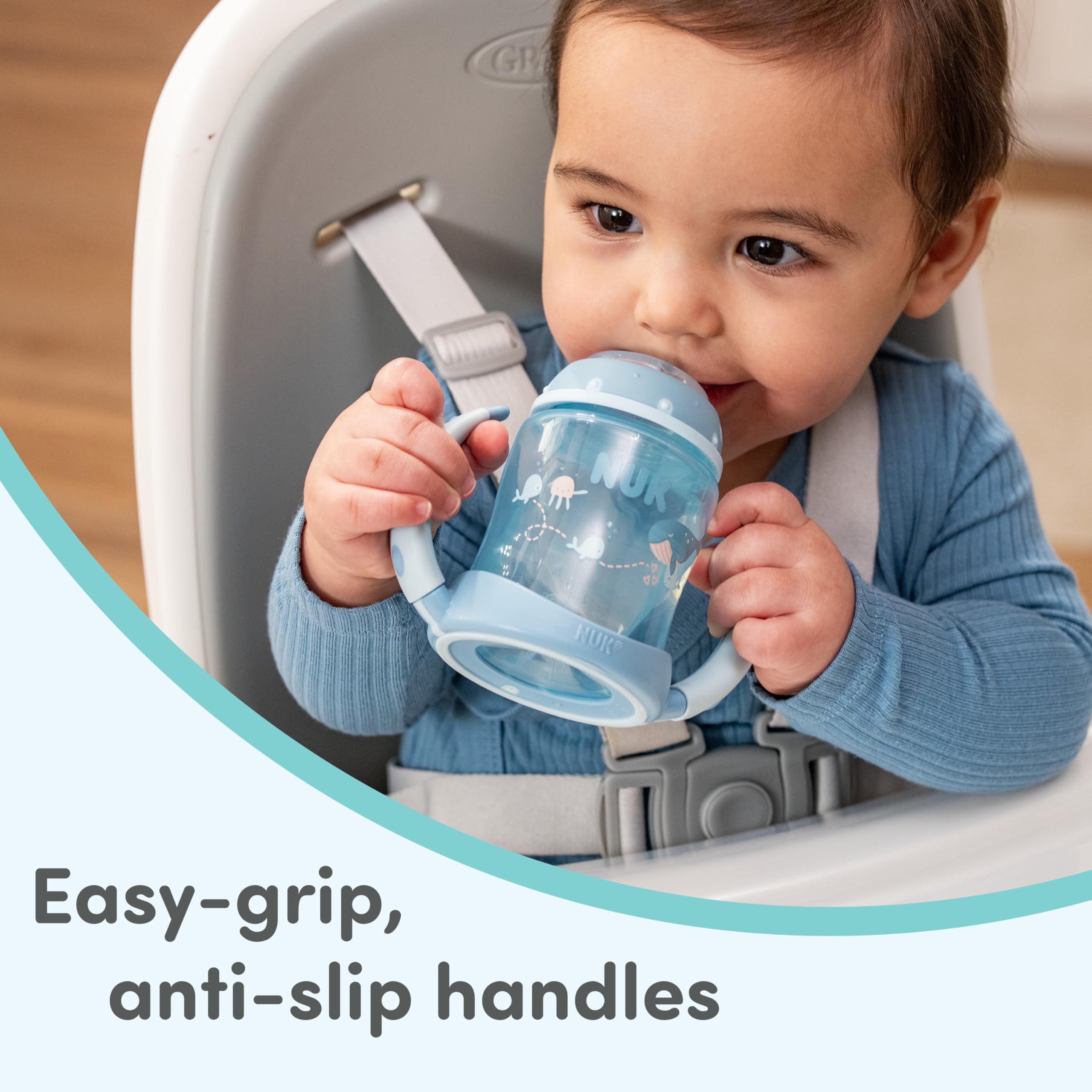 NUK First Choice Learner Cup 2.0 BPA-free and dishwasher-safe for busy families