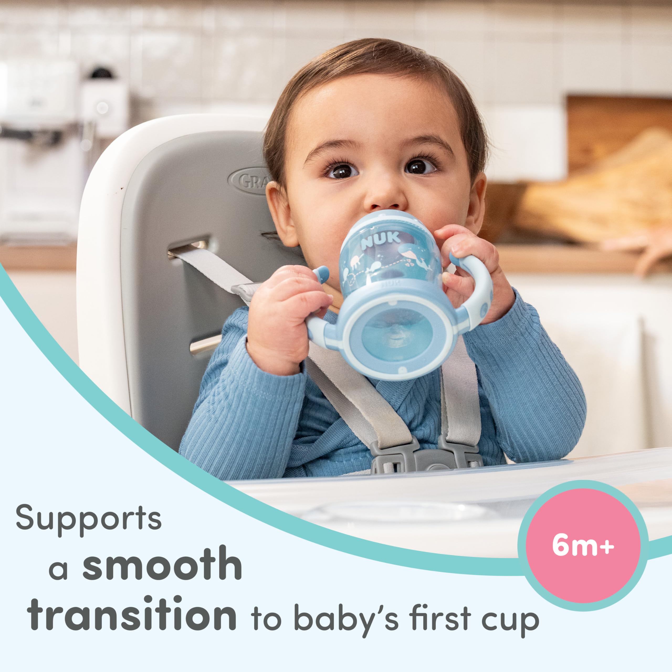 NUK First Choice Learner Cup 2.0 soft spout for gentle sipping